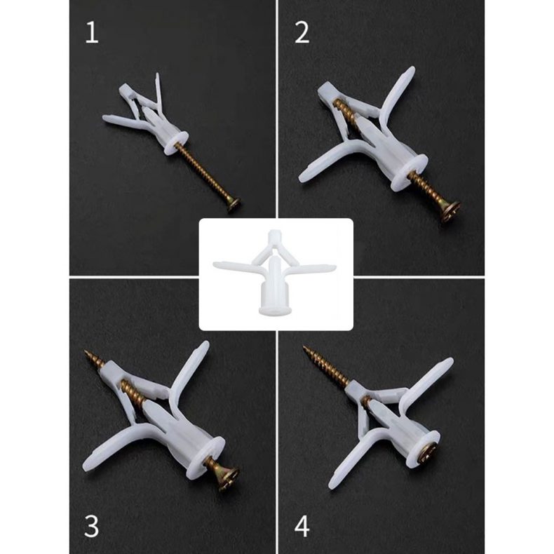 100pcs Nylon Butterfly Partition Wall Plug VR DIY