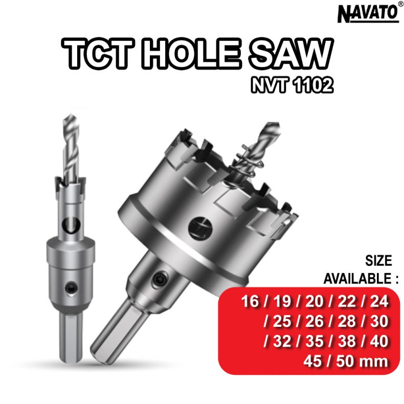 Navato TCT Hole Saw NVT1102 Drill Bit Hole Cutter Tool for Thick Metal