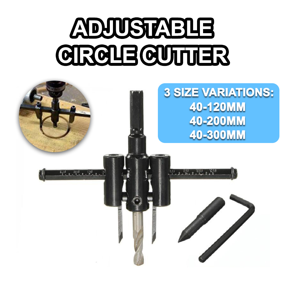 40-200mm Adjustable Circle Hole Saw Cutter for Plaster Plywood Cutter Tools New