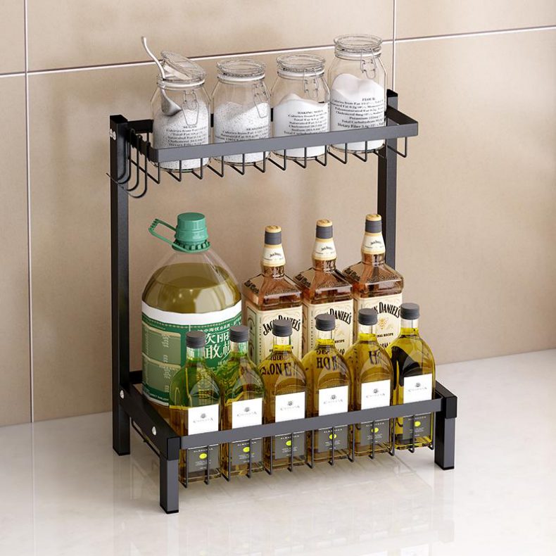 2 Layers / 3 Layers Seasoning Rack Stainless Steel Kitchen Storage ...