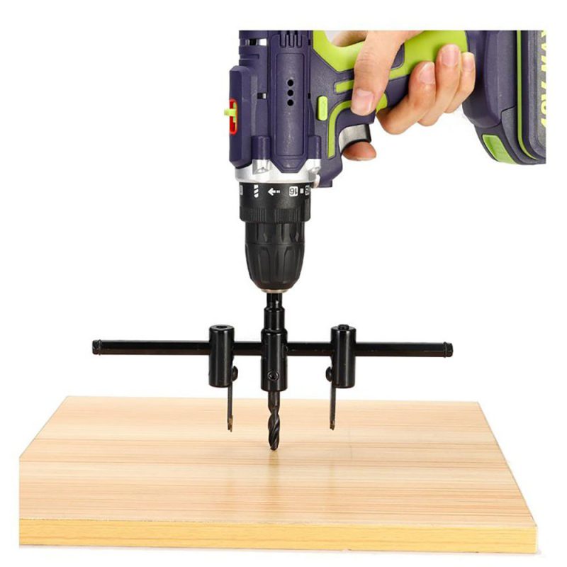 Alloy 40mm 200mm Adjustable Circle Hole Cutter Set With Wood Metal Hole