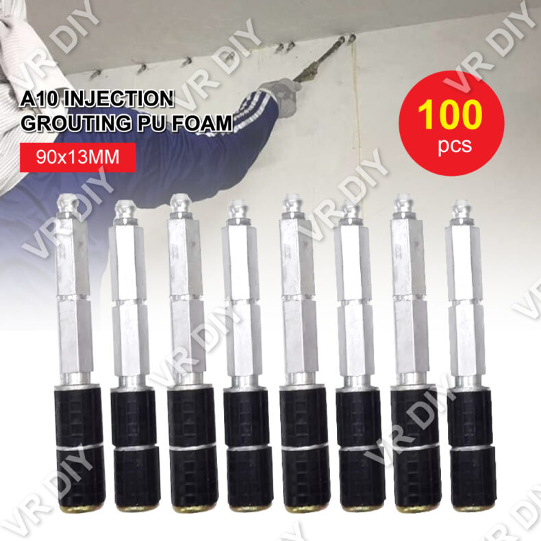 Pu Injection Packder B10 B8 A10 Injection Grouting PU Foam 100pcs Foam Grout Aluminum Packer ...