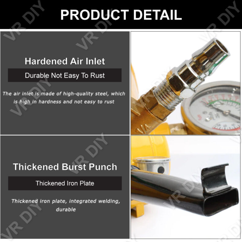 Yellow Tyre Air Bead Booster Tank 5 Gallons / 10 Gallons Cart Tubeless