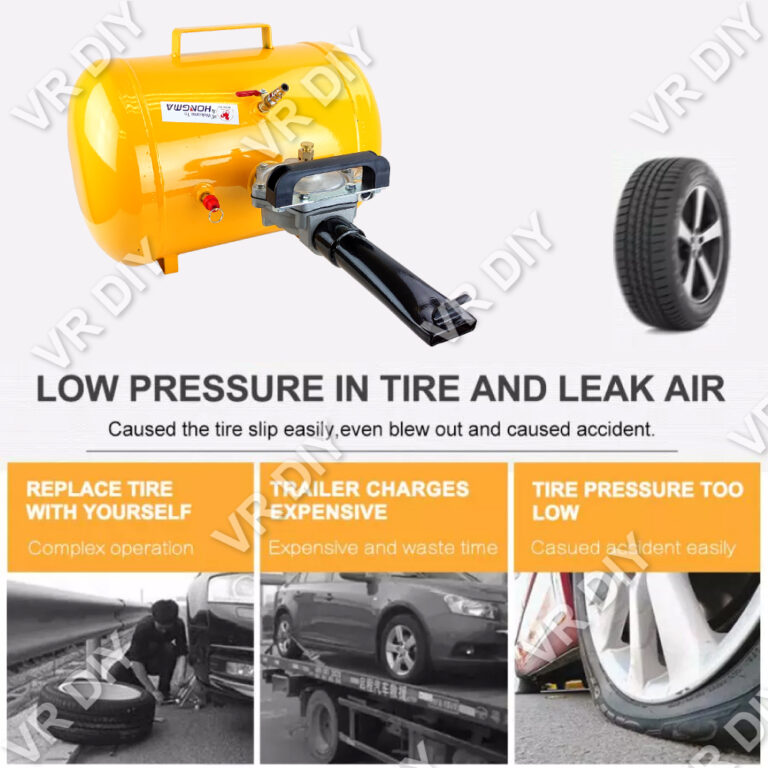 Yellow Tyre Air Bead Booster Tank 5 Gallons / 10 Gallons Cart Tubeless