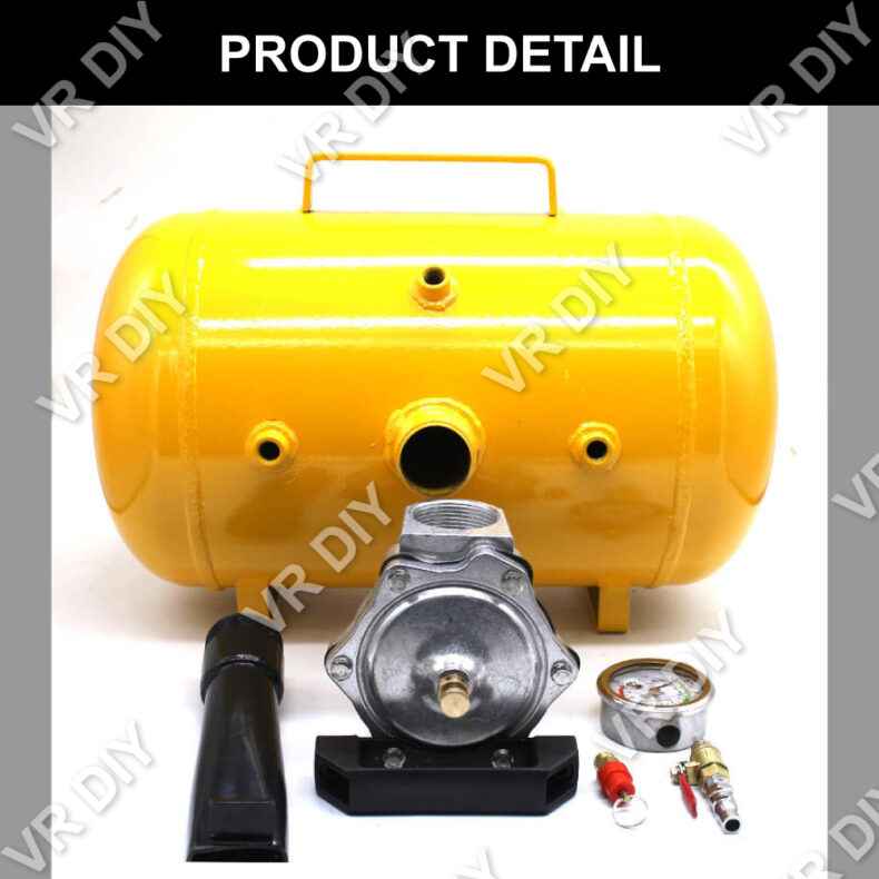 Yellow Tyre Air Bead Booster Tank 5 Gallons / 10 Gallons Cart Tubeless