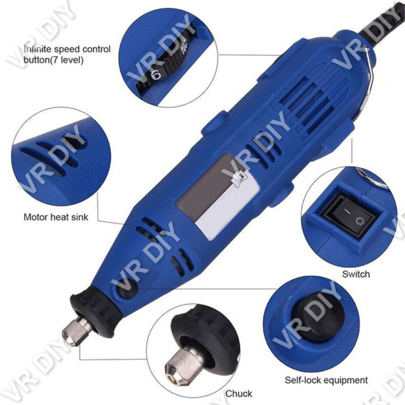 40pcs Die Grinder Rotary Tool Set Multipurpose Mini Electric Drill ...