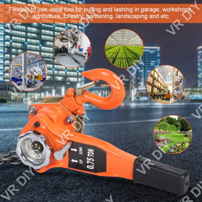 0.75 / 1.5Ton Lever Block Chain Hoist 1.5m/3meter Hand Operated Lift ...